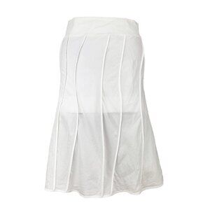 DUBUC Y2K Fairycore Cotton 3D Assymetrical Waves Flared White Summer Skirt sz M‎